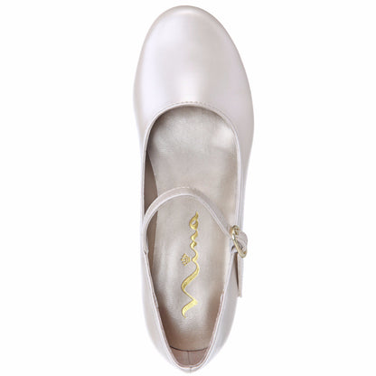 Nina Shoes Girls Seeley Beige Low Heel Dress Shoes