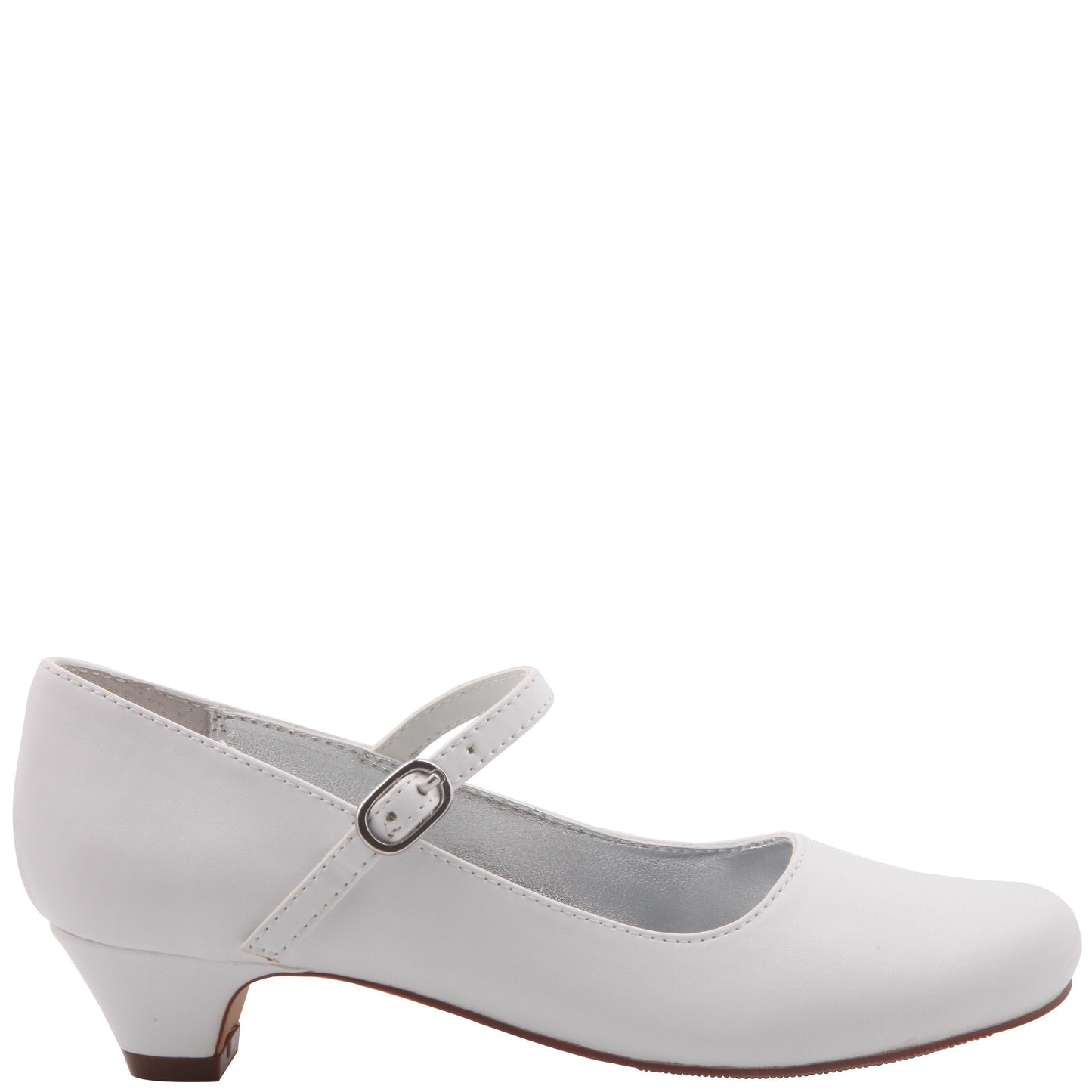 Nina Shoes Girls Seeley White Low Heel Dress Shoes
