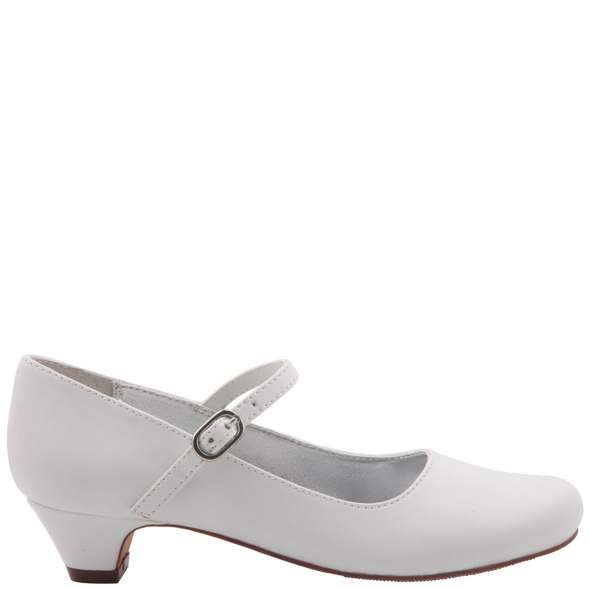 Nina Shoes Girls Seeley White Low Heel Dress Shoes