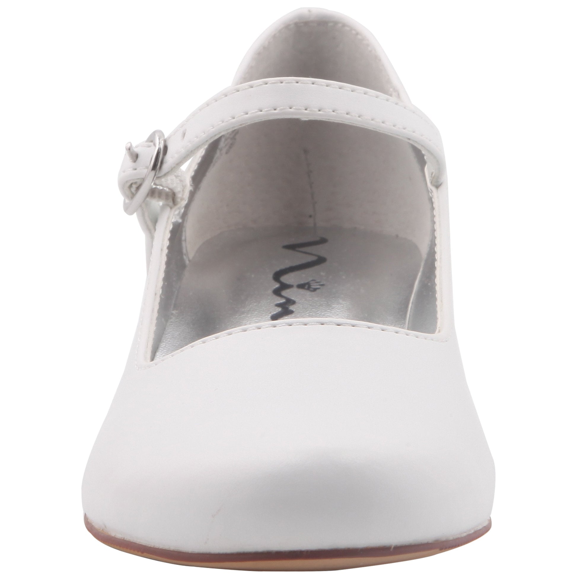 Nina Shoes Girls Seeley White Low Heel Dress Shoes