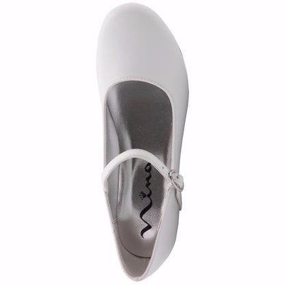 Nina Shoes Girls Seeley White Low Heel Dress Shoes