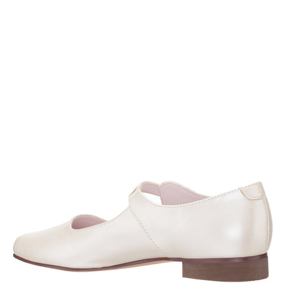Nina Shoes Girls Bonnett Beige Pearlized Mary Jane Dress Shoes