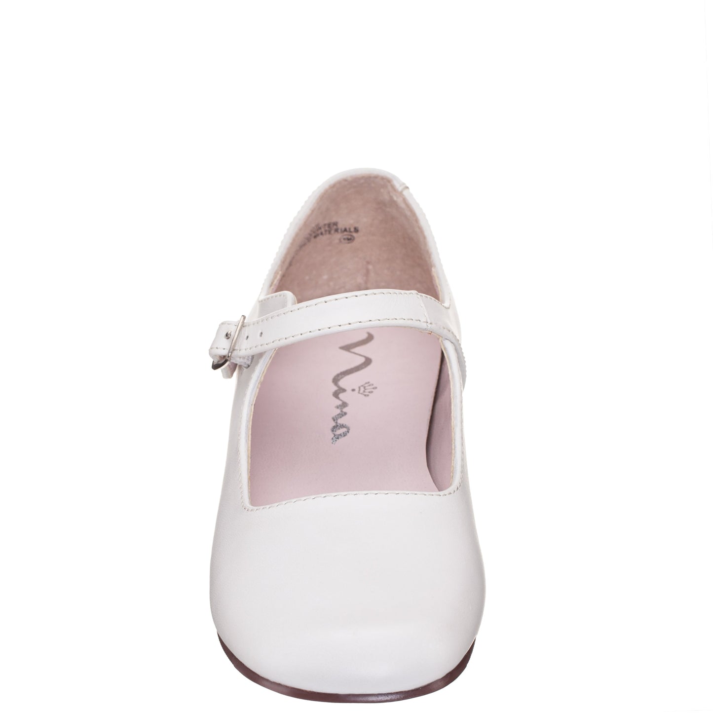 Nina Shoes Girls Bonnett White Leather Mary Jane Dress Shoes