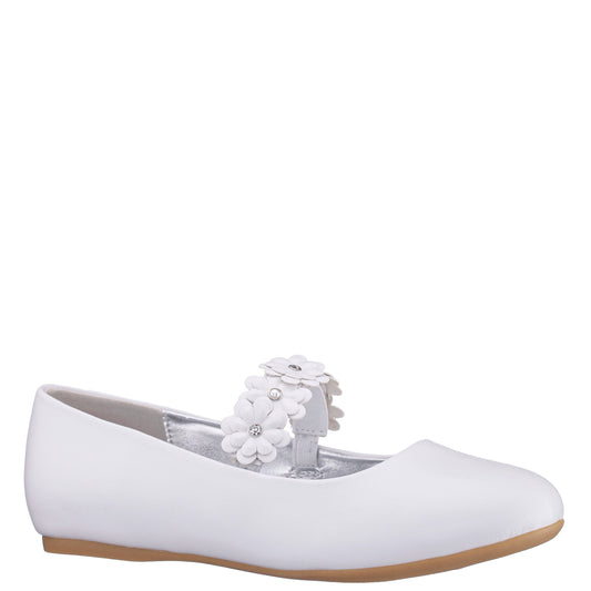 Nina Shoes Girls Rozy White Ballet Dress Shoes