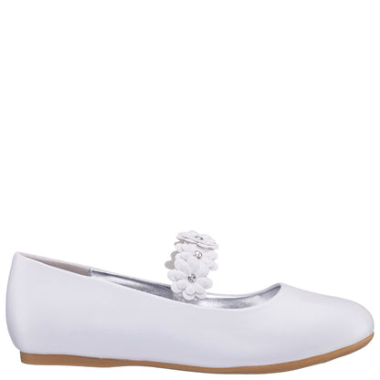 Nina Shoes Girls Rozy White Ballet Dress Shoes