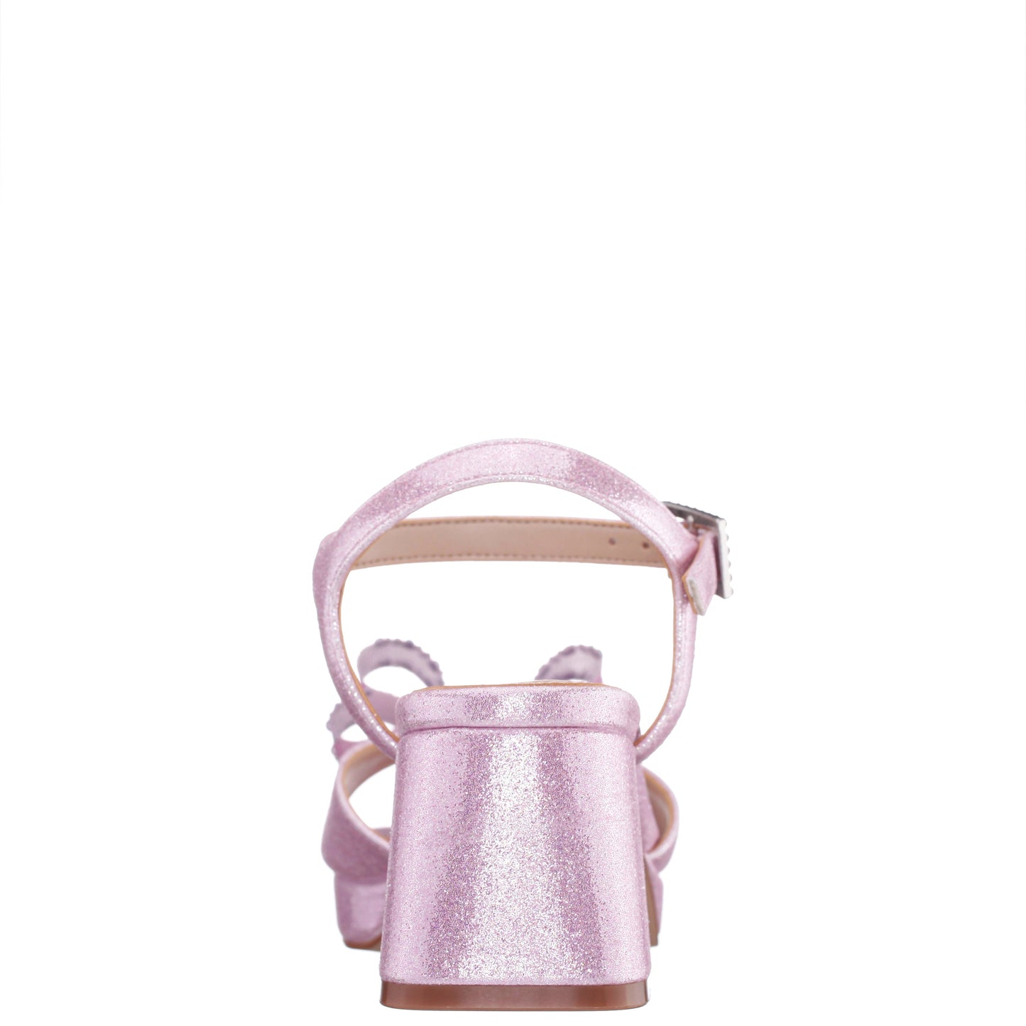 Nina Shoes Girls Aiza Pink Glitter Heel Platform Sandal
