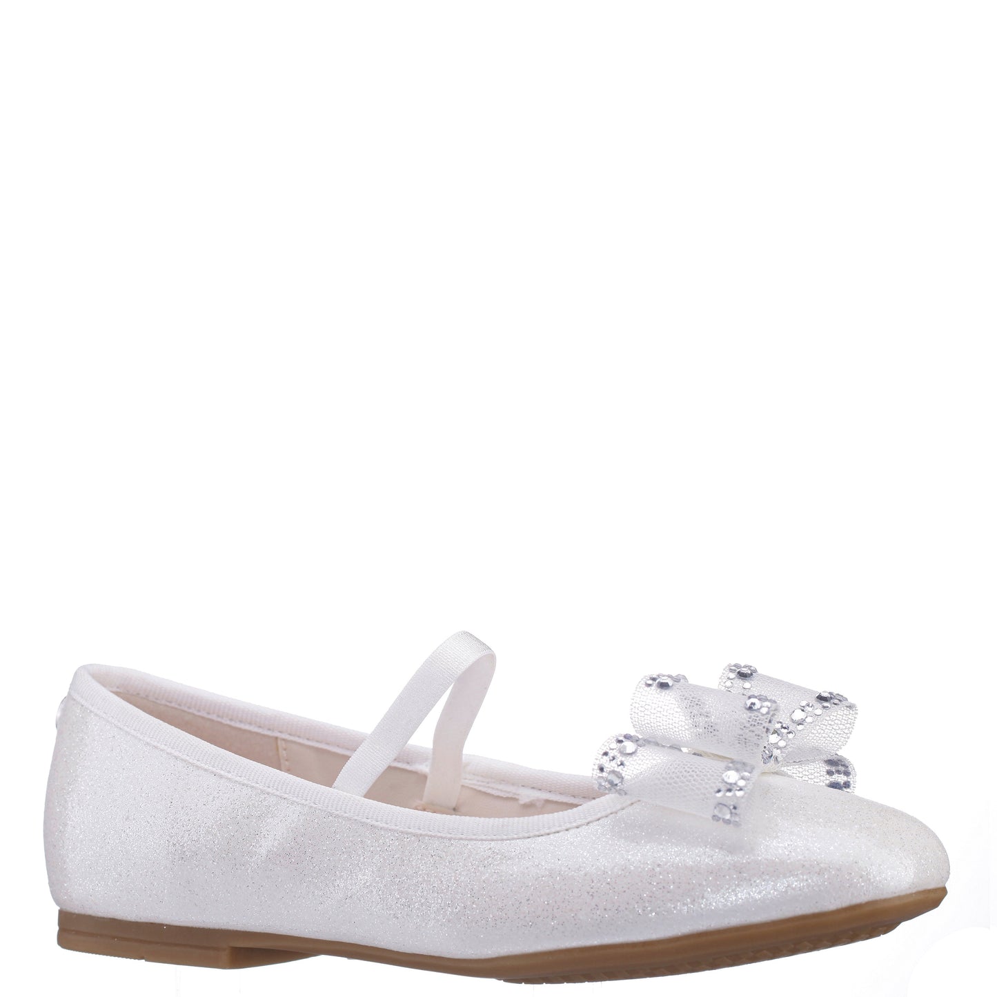 Nina Shoes Girls Sidnee White Ballet Dress Shoes