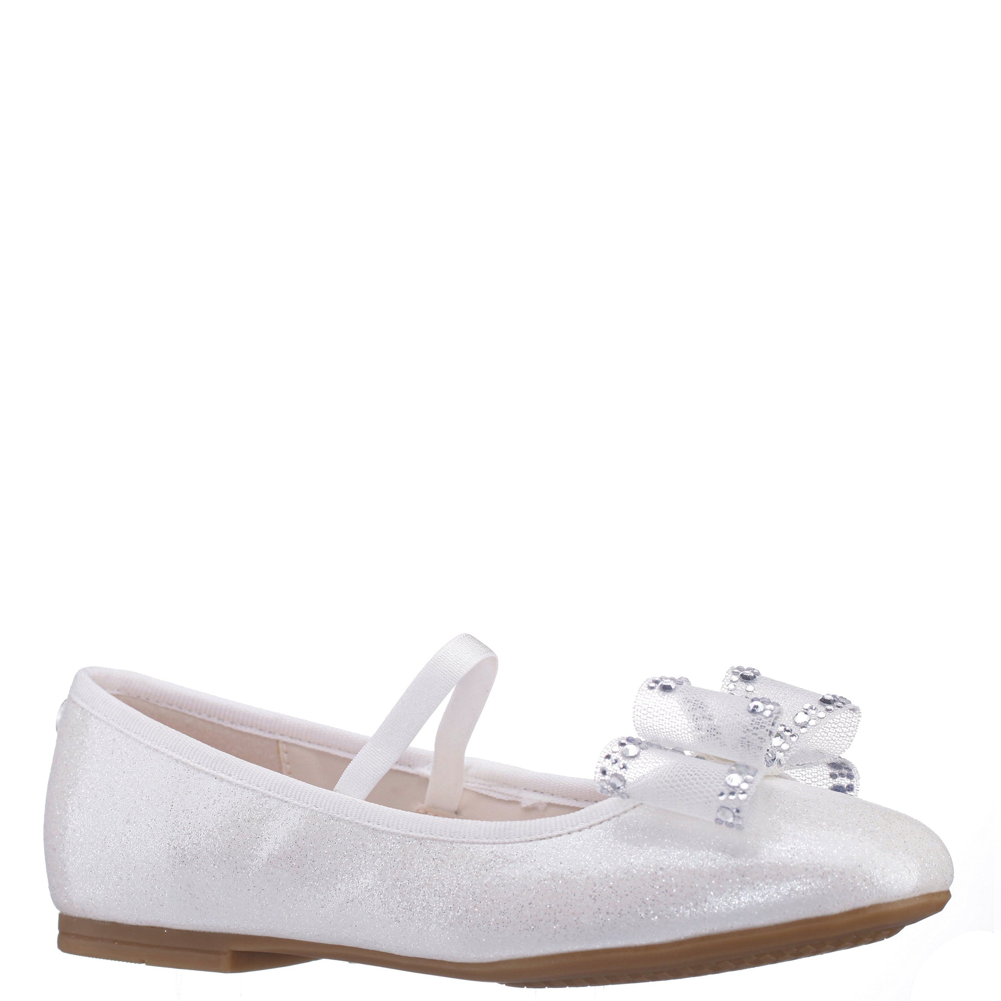 Nina Shoes Girls Sidnee White Ballet Dress Shoes
