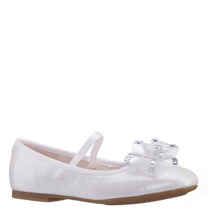 Nina Shoes Girls Sidnee White Ballet Dress Shoes