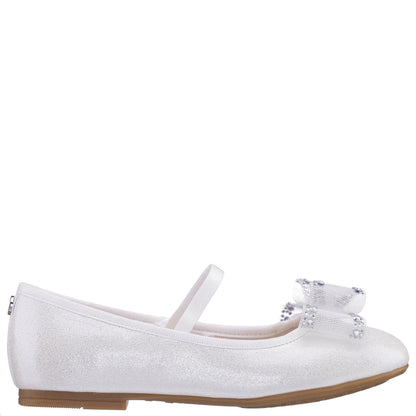 Nina Shoes Girls Sidnee White Ballet Dress Shoes