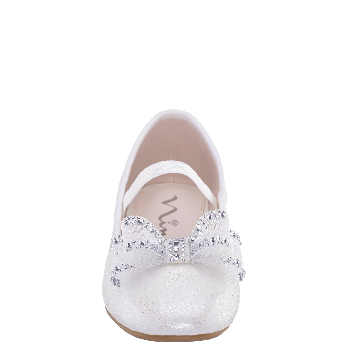 Nina Shoes Girls Sidnee White Ballet Dress Shoes