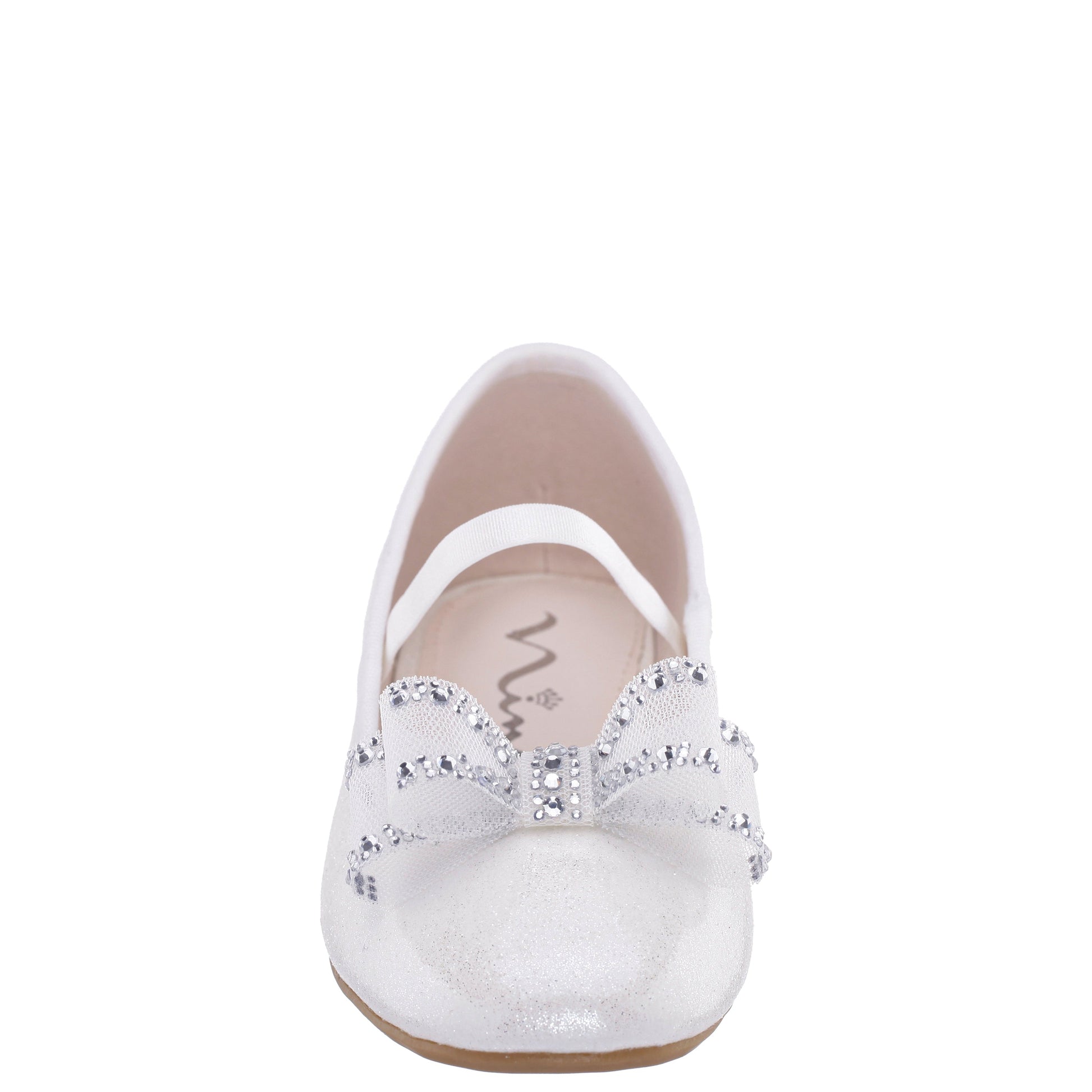 Nina Shoes Girls Sidnee White Ballet Dress Shoes