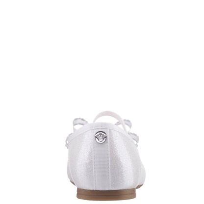 Nina Shoes Girls Sidnee White Ballet Dress Shoes
