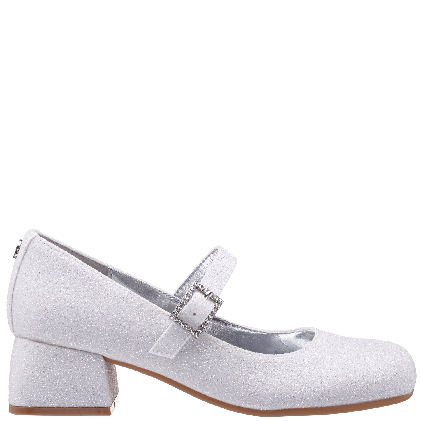 Nina Shoes Girls Mila White Glitter Mary Jane Dress Shoe