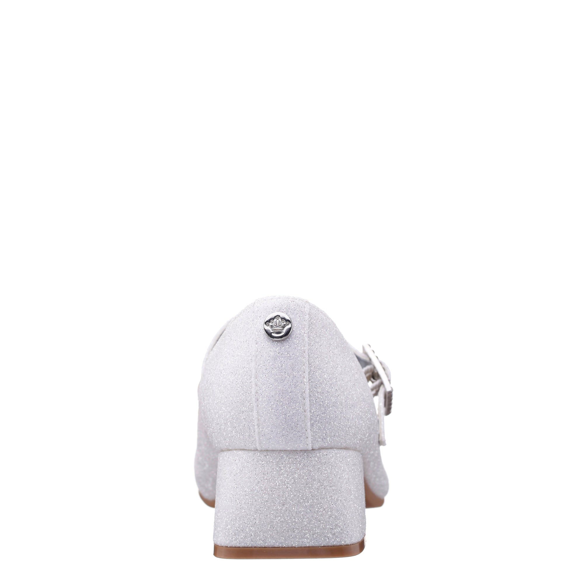 Nina Shoes Girls Mila White Glitter Mary Jane Dress Shoe