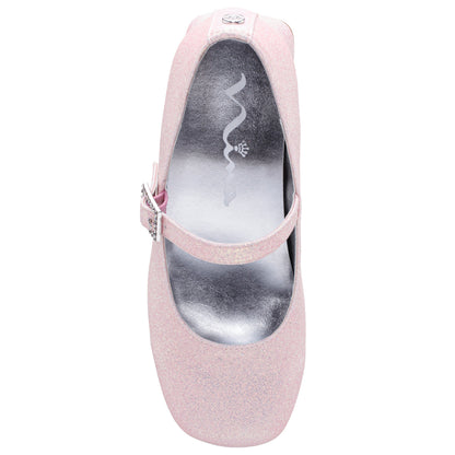 Nina Shoes Girls Mila Pink Glitter Mary Jane Dress Shoe
