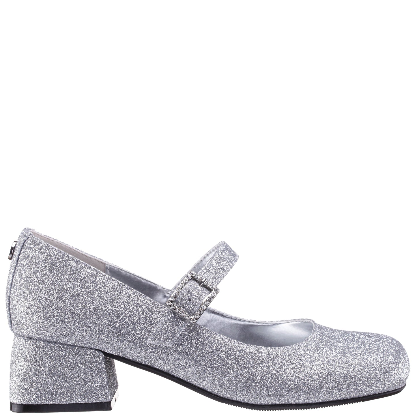 Nina Shoes Girls Mila Silver Glitter Mary Jane Dress Shoe