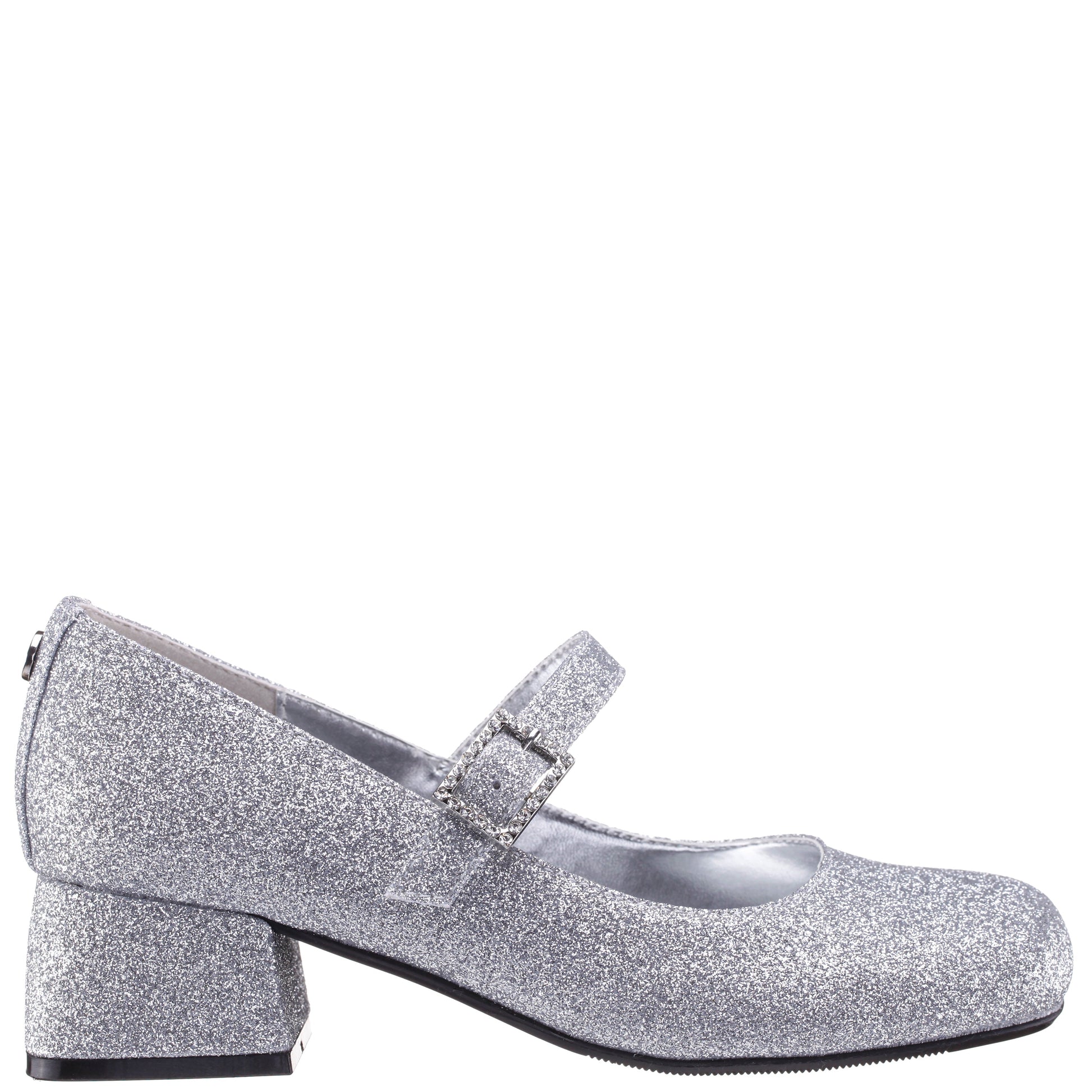 Nina Shoes Girls Mila Silver Glitter Mary Jane Dress Shoe