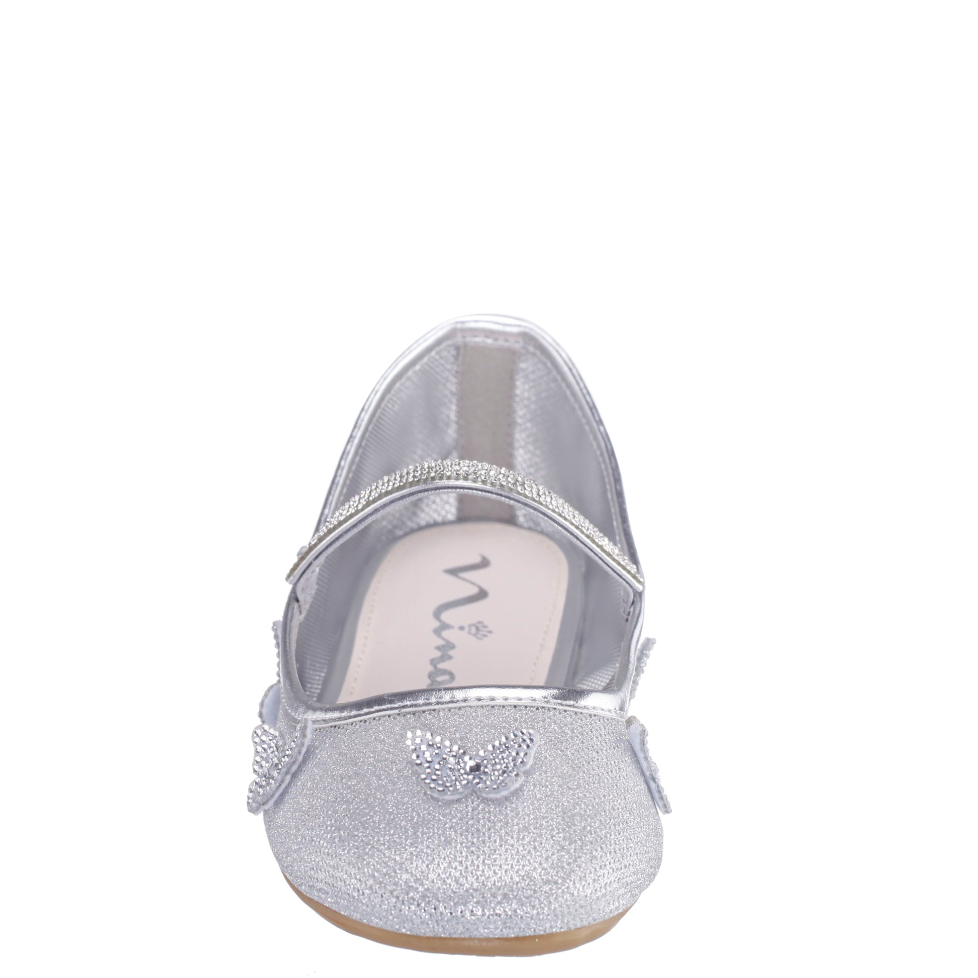 Nina Shoes Girls Noula Silver Mesh Ballet Shoe
