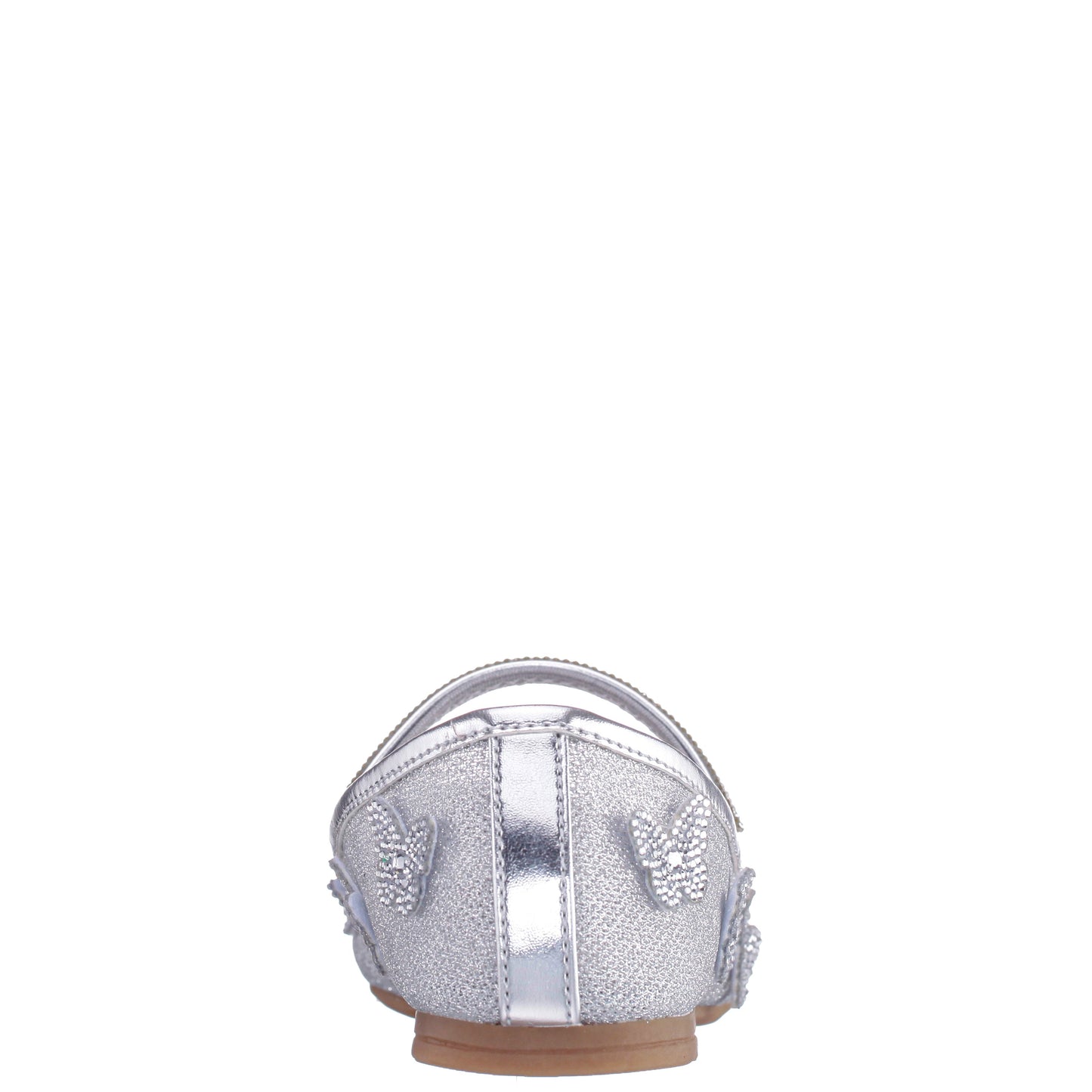 Nina Shoes Girls Noula Silver Mesh Ballet Shoe