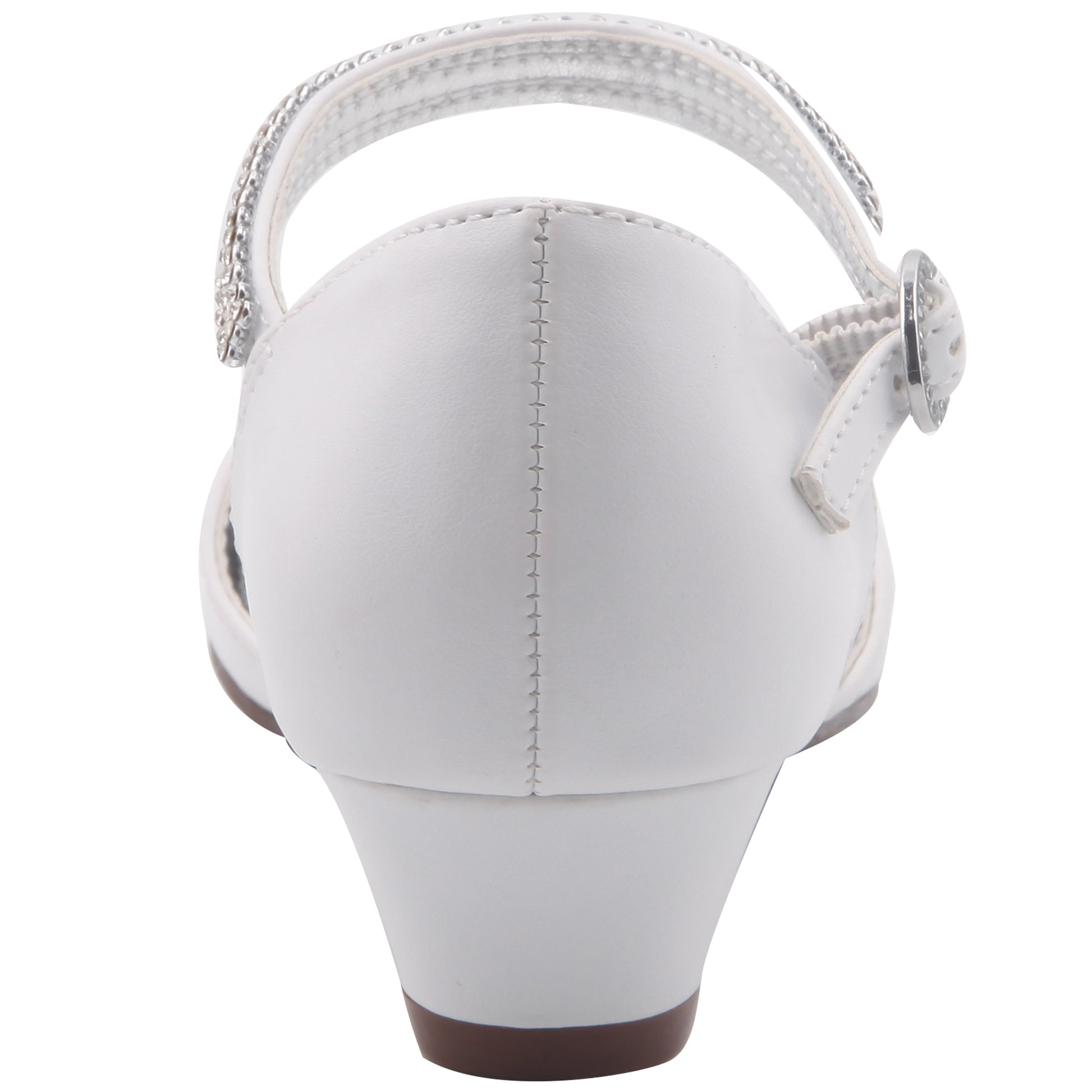 Nina Shoes Girls Cera White Dress shoes with Rhinestones