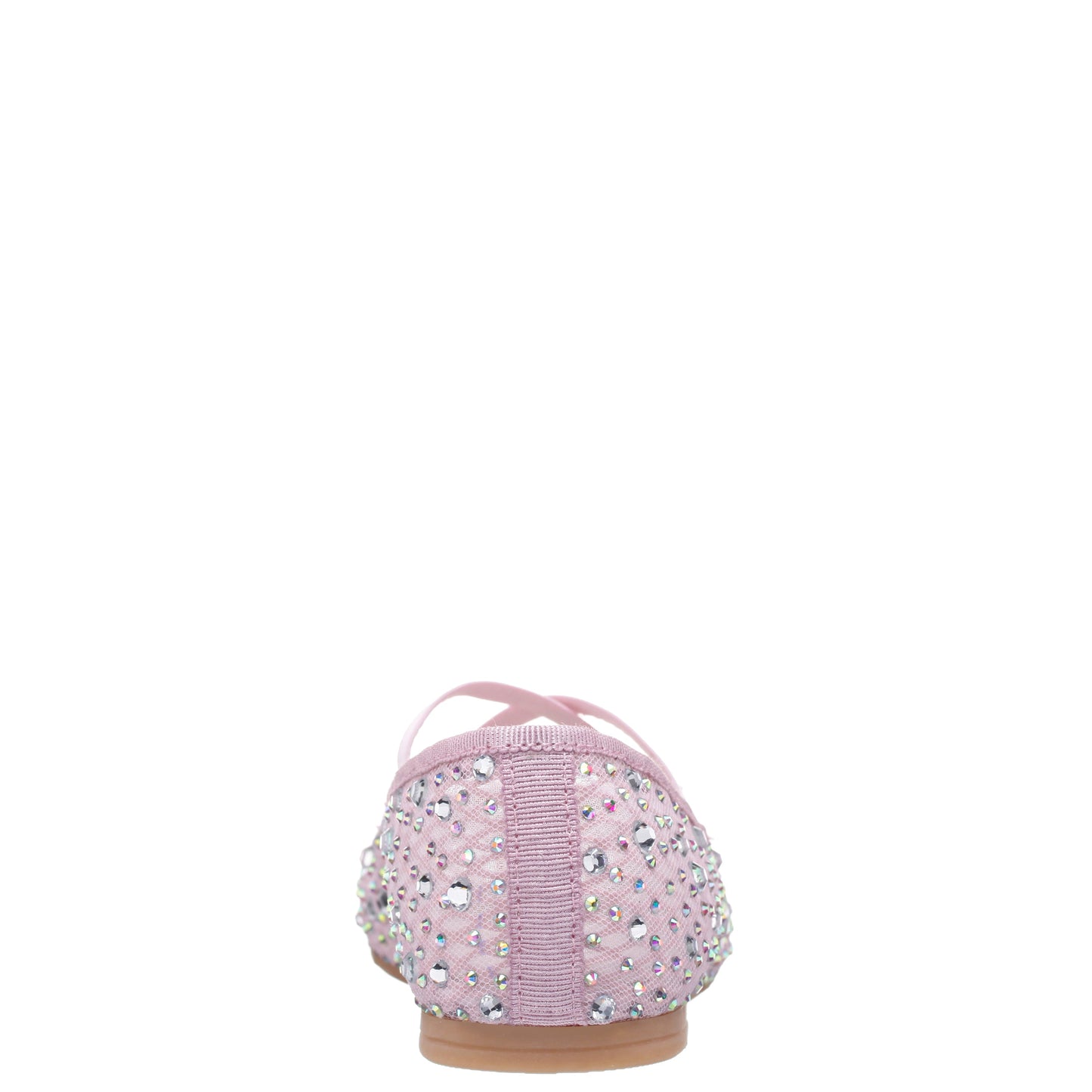 Nina Shoes Girls Hadley Pink Rhinestone Mesh Ballet Flats