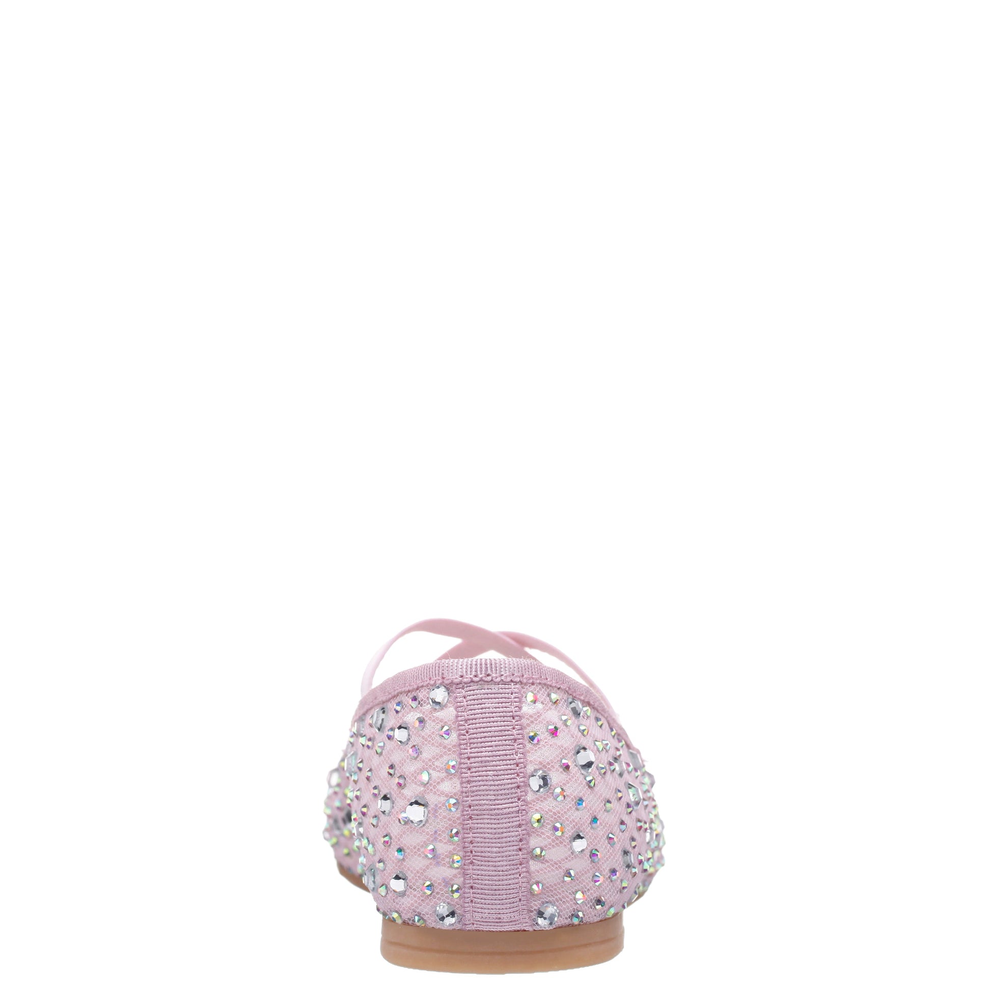 Nina Shoes Girls Hadley Pink Rhinestone Mesh Ballet Flats