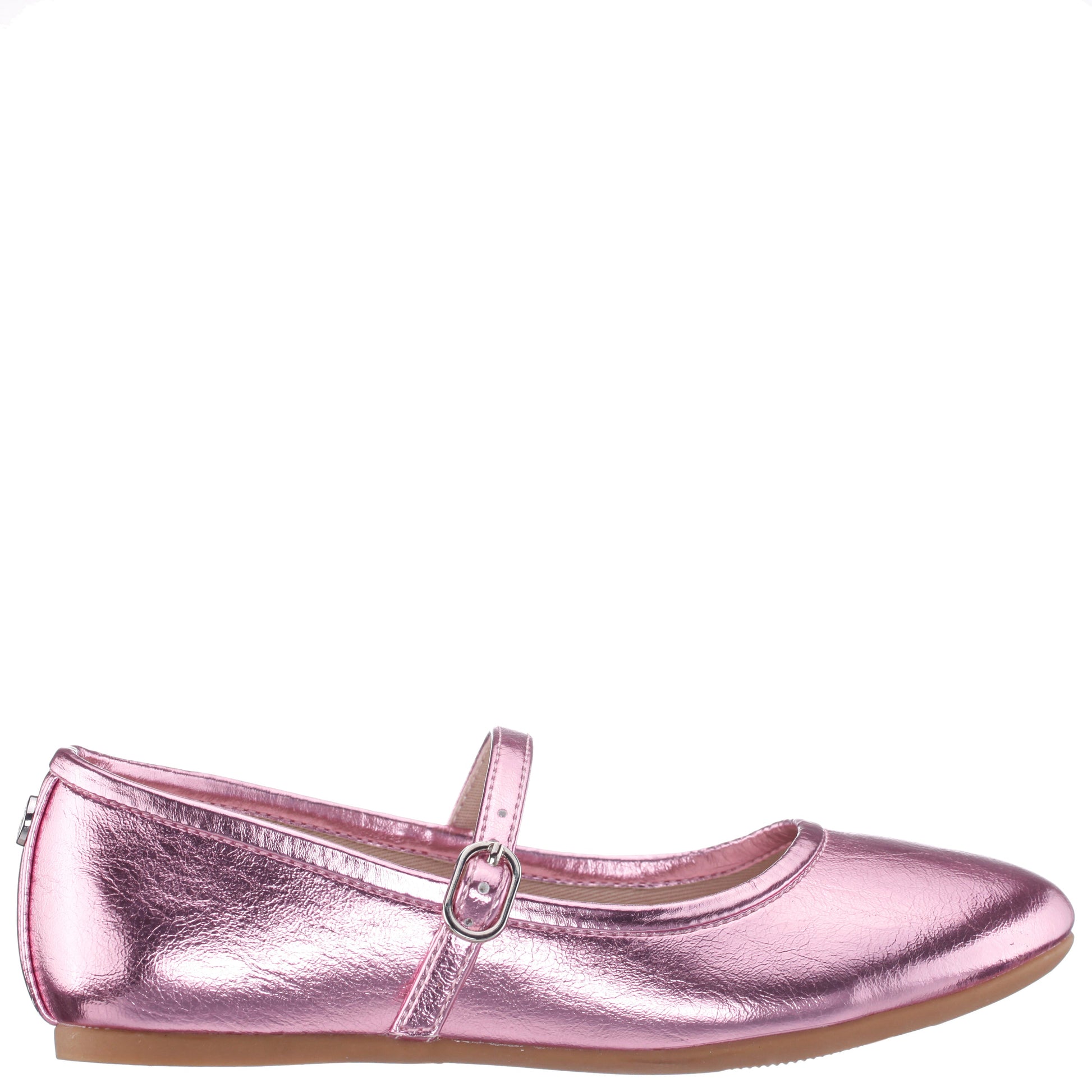 Nina Shoes Girls Nicola Pink Crackle Metallic Ballet Flats
