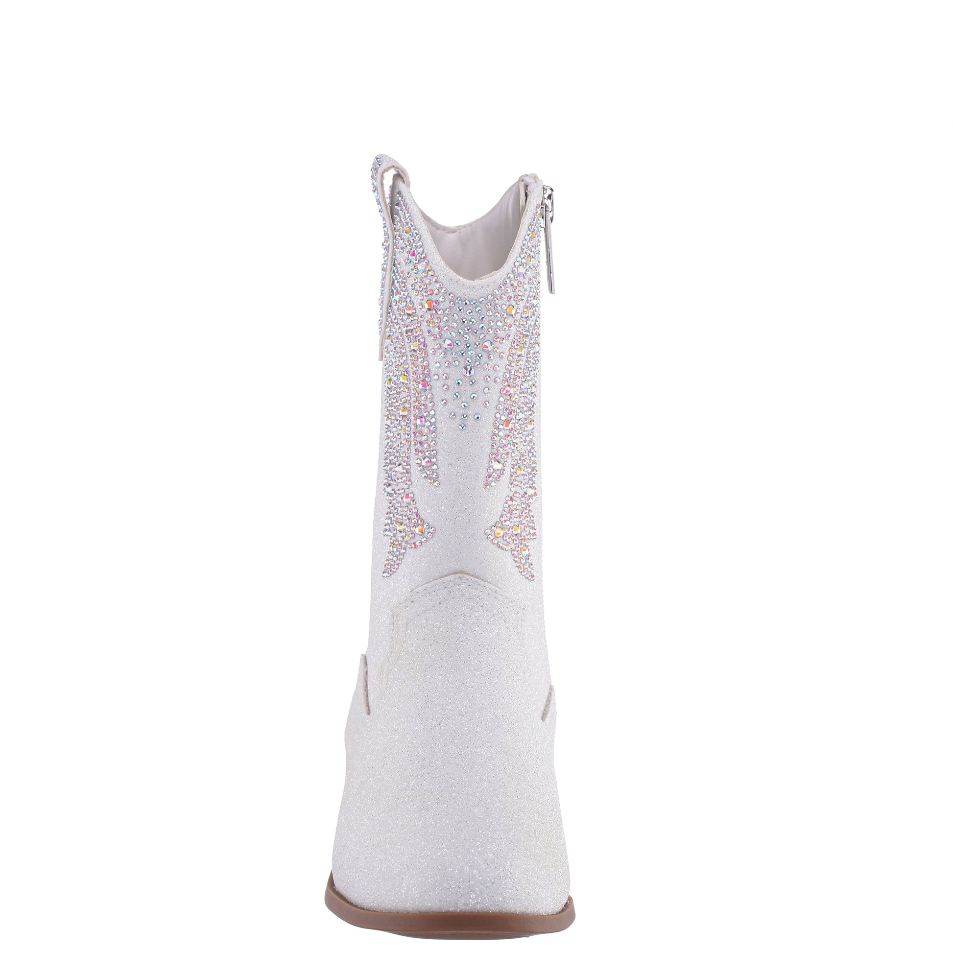Nina Shoes Girls Hawley White Heel Cowboy Boots