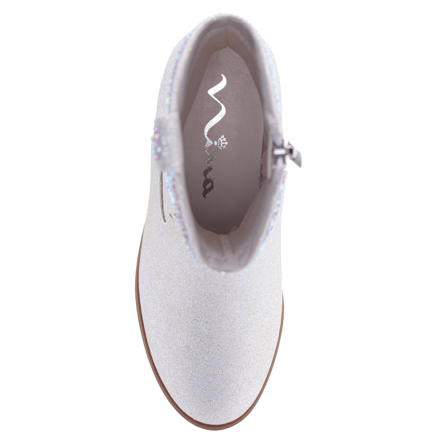 Nina Shoes Girls Hawley White Heel Cowboy Boots
