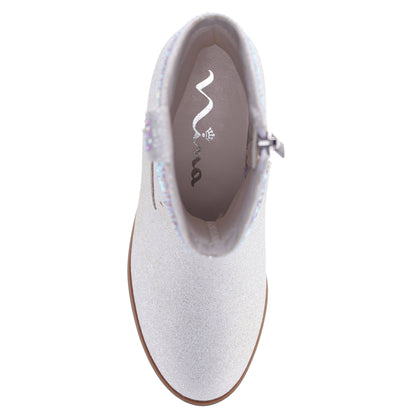 Nina Shoes Girls Hawley White Heel Cowboy Boots