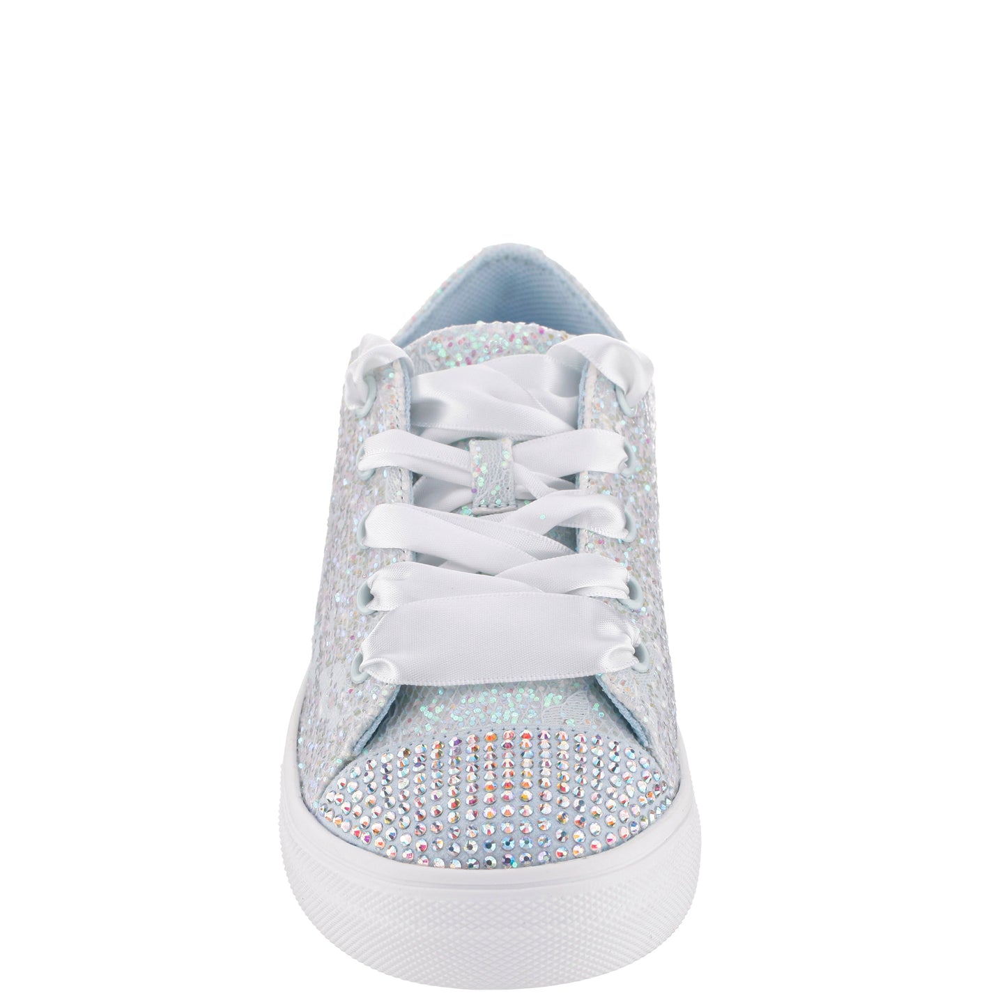 Nina Shoes Girls Monika Blue Glitter Lace Tie Sneakers