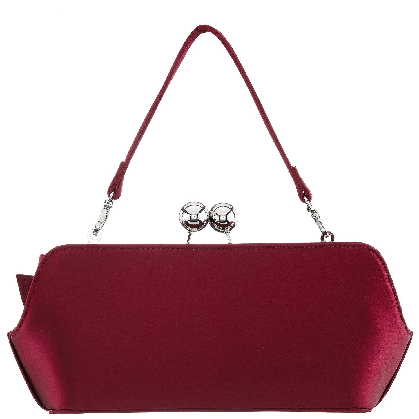 Nina Shoes Kenji-K Red Satin Frame Clutch