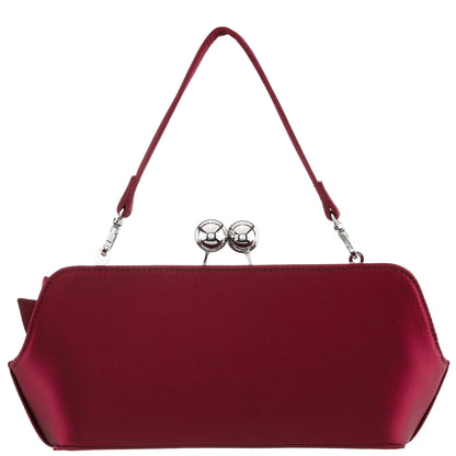 Nina Shoes Kenji-K Red Satin Frame Clutch