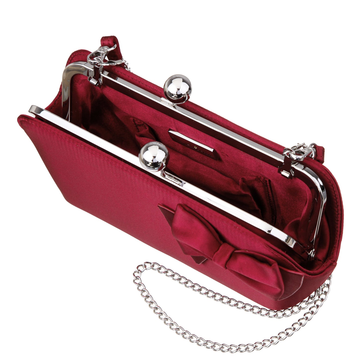 Nina Shoes Kenji-K Red Satin Frame Clutch