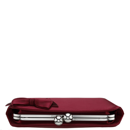 Nina Shoes Kenji-K Red Satin Frame Clutch