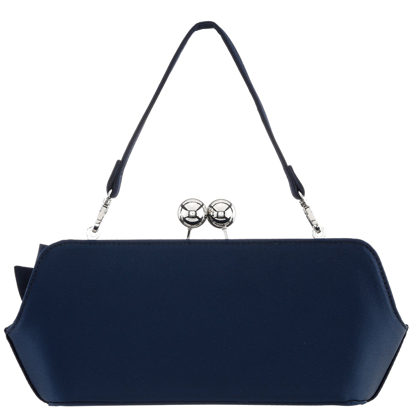 Nina Shoes Kenji-K Blue Satin Frame Clutch