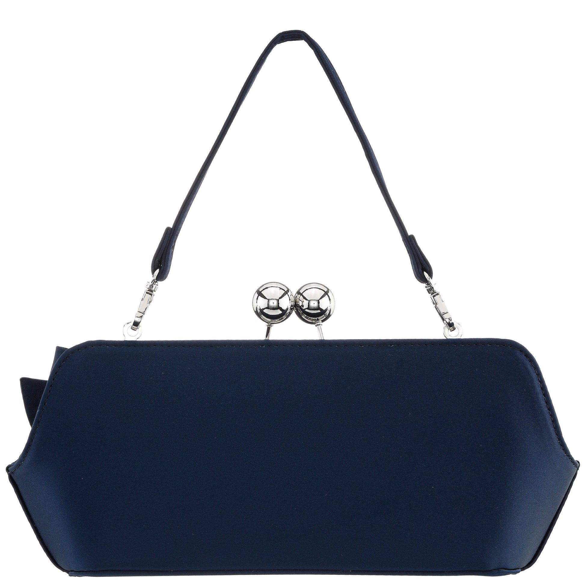 Nina Shoes Kenji-K Blue Satin Frame Clutch