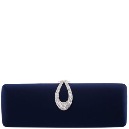 Nina Shoes Rumi-R Blue Satin Minaudiere