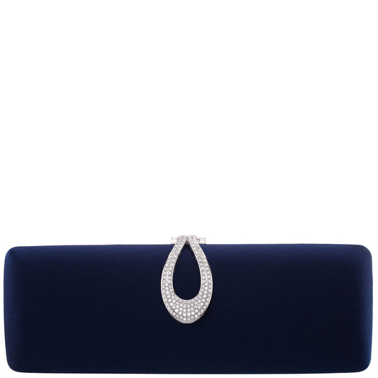 Nina Shoes Rumi-R Blue Satin Minaudiere