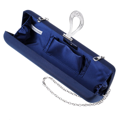 Nina Shoes Rumi-R Blue Satin Minaudiere