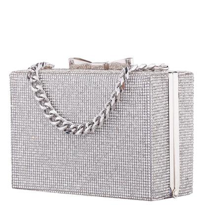 Nina Shoes Regalo Silver Solid Box Bag