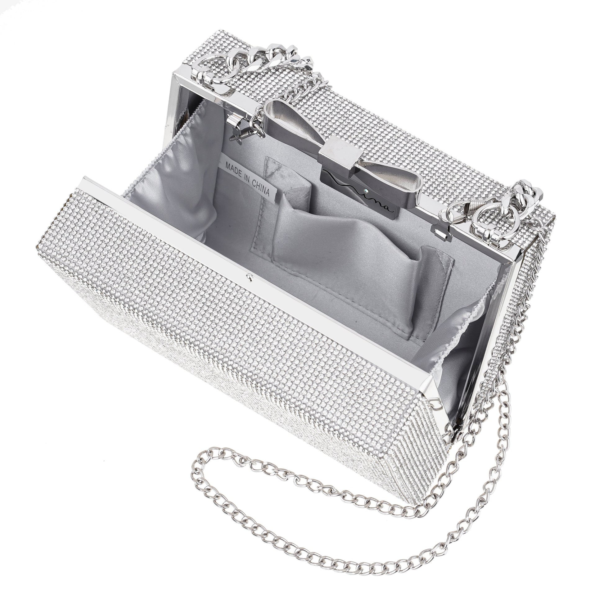 Nina Shoes Regalo Silver Solid Box Bag
