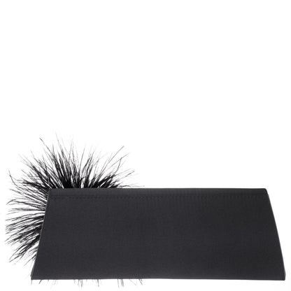 Nina Shoes Zosia Black Satin Foldover Clutch