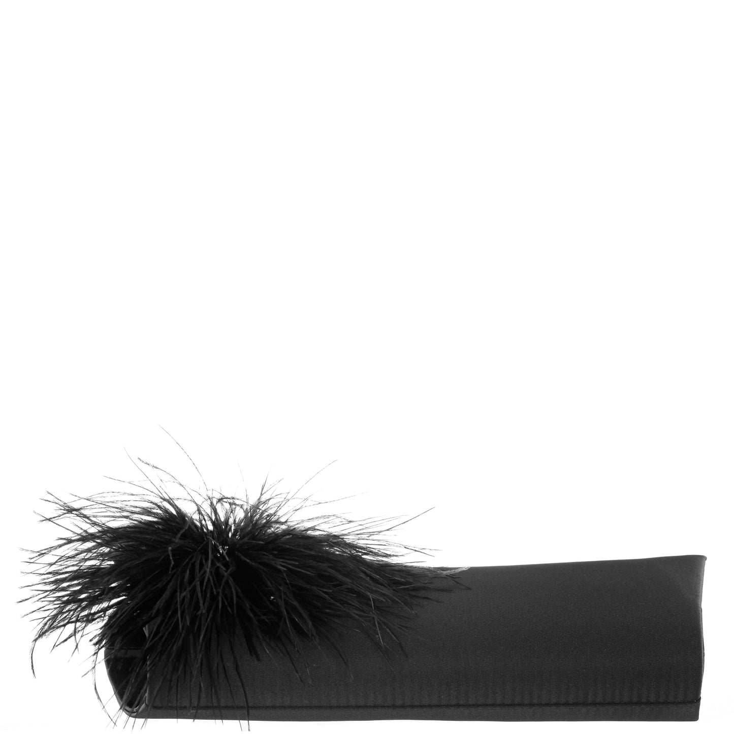 Nina Shoes Zosia Black Satin Foldover Clutch