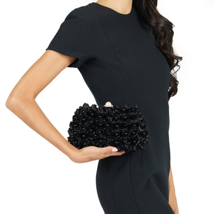 Nina Shoes Paloma Black Pearl/Polyester Box Bag