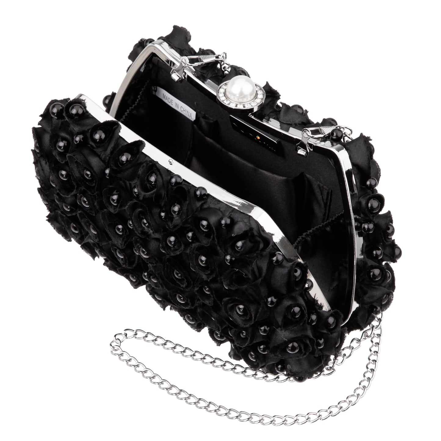Nina Shoes Paloma Black Pearl/Polyester Box Bag