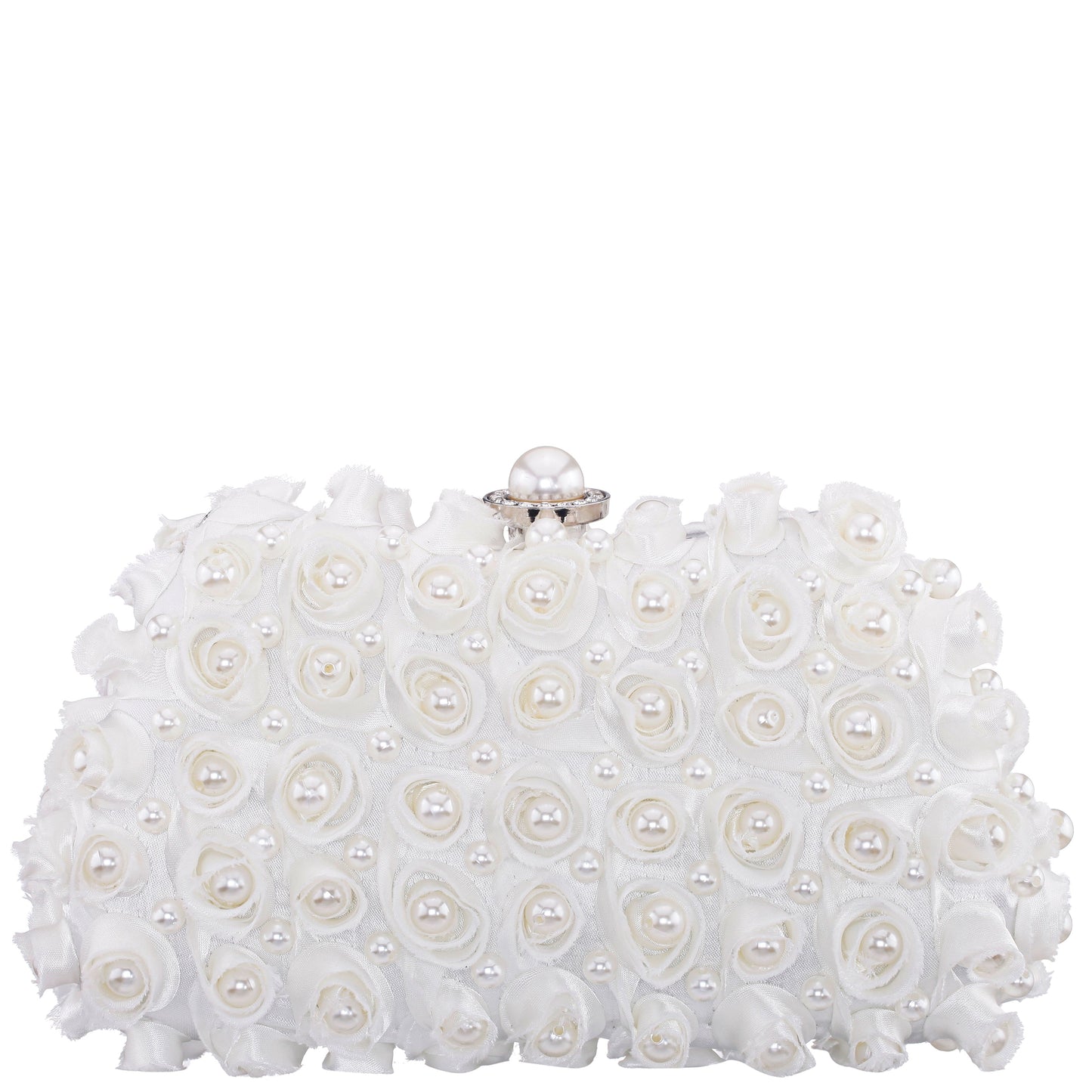Nina Shoes Paloma White Pearl/Polyester Box Bag