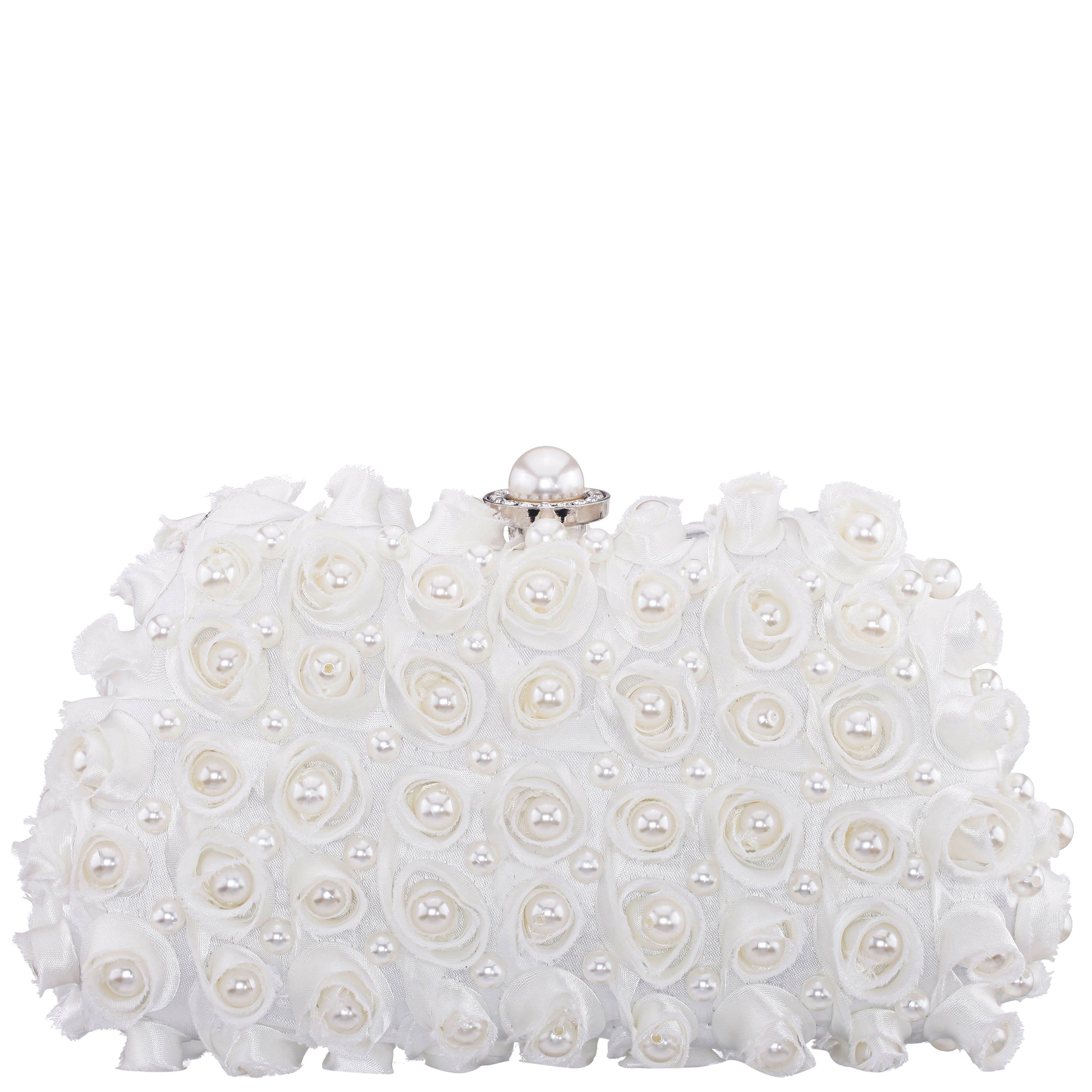 Nina Shoes Paloma White Pearl/Polyester Box Bag