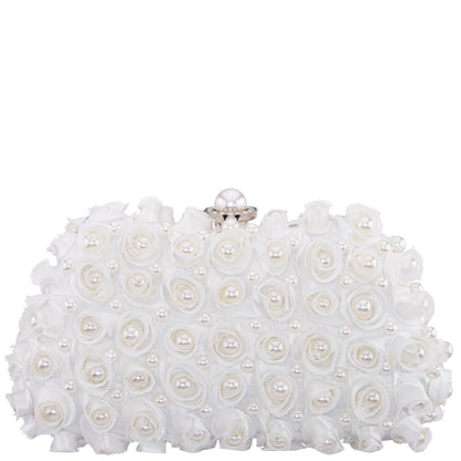 Nina Shoes Paloma White Pearl/Polyester Box Bag